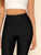 Buttoned Waist Solid Crop Leggings