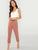 High Waist Solid Peg Leg Pants