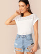 Guipure Lace Panel Top