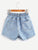 Plus Rolled Hem Pocket Denim Shorts