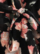 Self Tie Floral Print Tulip Hem Chiffon Dress