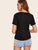 V-neck Button Front Tee