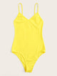 Neon Yellow Solid Cami Bodysuit