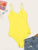 Neon Yellow Solid Cami Bodysuit