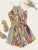 Floral Print Striped Halter Romper