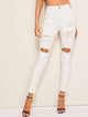 Cut Out Knee Ripped Jeans