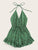 Plus Drawstring Waist Striped Cami Romper