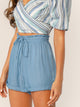 Drawstring Waist Cuffed Shorts
