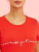 Slogan Print Short Sleeve Tee