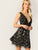 Plunging Crisscross Backless Sequin Fringe Dress