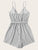 Surplice Neck Self Belted Cami Romper
