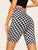 Wide Waist Checked Cycling Shorts