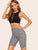 Wide Waist Checked Cycling Shorts