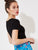 Short Sleeve V Neck Bodysuit