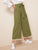Tassel Hem Belted Wide Leg Pants