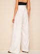 Belted Paperbag Waist Wide Leg Pants
