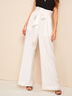 Belted Paperbag Waist Wide Leg Pants
