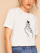 Hand Gesture Print Tee