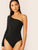 One Shoulder Slim Fitted Bodysuit