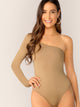 One Shoulder Slim Fitted Bodysuit