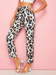 Leopard Tie Front Pants