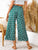 Ditsy Floral Knot Front Overlap Culotte Pants