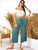 Ditsy Floral Knot Front Overlap Culotte Pants