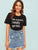 Letter Print Short Sleeve Tee