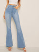 High Waist Flare Leg Denim Jeans