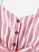 Self Tie Waist Striped Jumpsuit