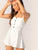 Crisscross Back Button Front Cami Romper