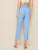 Solid Self Tie Paperbag Trousers