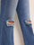 Ripped Flare Leg Jeans
