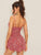 Tie Front Cut Out Shirred Detail Ditsy Floral Romper