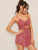Tie Front Cut Out Shirred Detail Ditsy Floral Romper