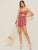Tie Front Cut Out Shirred Detail Ditsy Floral Romper