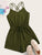 Drawstring Waist Solid Cami Romper