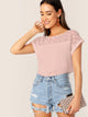 Guipure Lace Panel Top