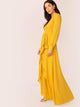 Self Belted Maxi Dress Wrap Skirt