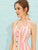 Buttoned Shirred Back Striped Halter Romper