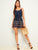 Tribal Print Belted Cami Romper