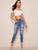 Ripped Raw Hem Skinny Jeans