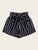 Plus Striped Frill Waist Shorts