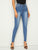 Bleach Wash High Waist Skinny Jeans