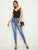Bleach Wash High Waist Skinny Jeans