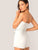 Contrast Stitch Frill Trim Self Belted Tube Romper