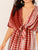 Plunging Neck Knot Front Tie Dye Romper
