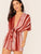 Plunging Neck Knot Front Tie Dye Romper
