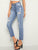 Ripped Raw Hem 5-pocket Jeans