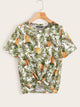 Tropical and Pineapple Print Tee